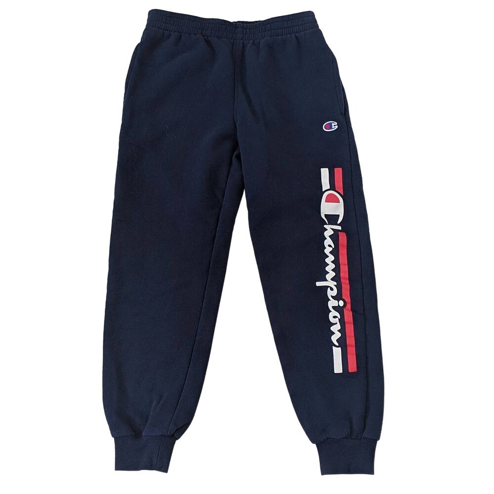 Champion Retro Sweatpants Spellout Logo‎ Comfy Lounge Elastic Boys Medium 12